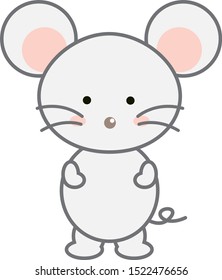 Illustration of a cute mouse.