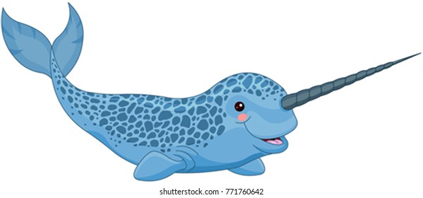 Illustration of cute narwhal