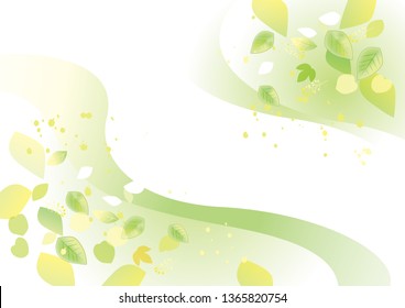 Illustration of cute natural leaves