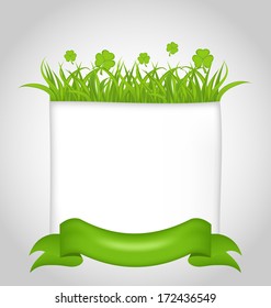 Illustration cute nature card for St. Patrick's Day - vector
