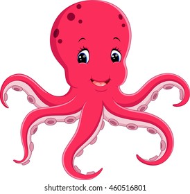 illustration of Cute octopus cartoon