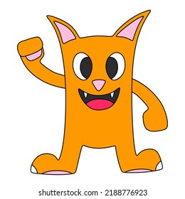 An illustration of a cute orange cat