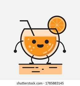An illustration of Cute Orange Juice Vector Character