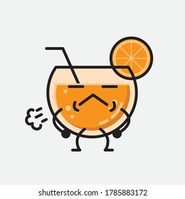 An illustration of Cute Orange Juice Vector Character
