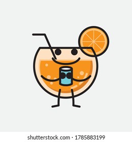 An illustration of Cute Orange Juice Vector Character