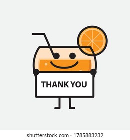 An illustration of Cute Orange Juice Vector Character