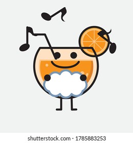 Eine Illustration von Cute Orange Juice Vector Character