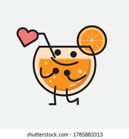 An illustration of Cute Orange Juice Vector Character