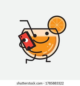 An illustration of Cute Orange Juice Vector Character