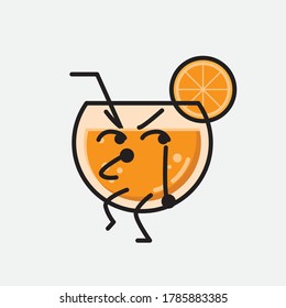 An illustration of Cute Orange Juice Vector Character