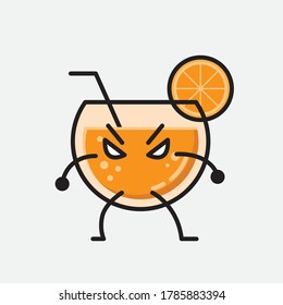 An illustration of Cute Orange Juice Vector Character