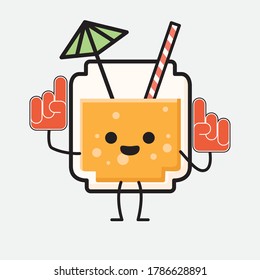 An illustration of Cute Orange Juice Vector Character