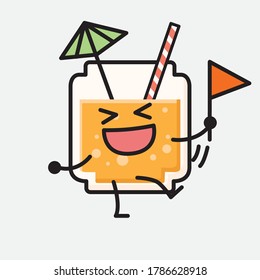 Eine Illustration von Cute Orange Juice Vector Character