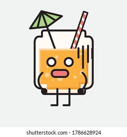 An illustration of Cute Orange Juice Vector Character