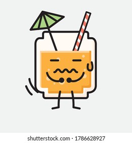 An illustration of Cute Orange Juice Vector Character