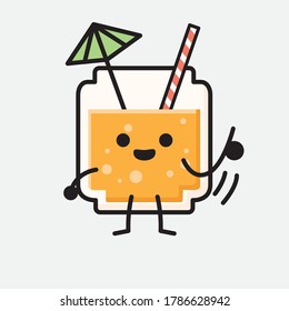 An illustration of Cute Orange Juice Vector Character