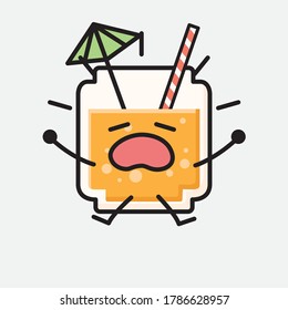 An illustration of Cute Orange Juice Vector Character