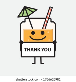 An illustration of Cute Orange Juice Vector Character
