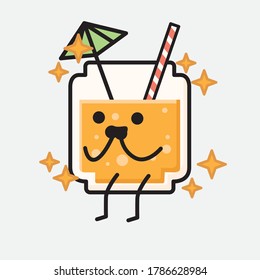 An illustration of Cute Orange Juice Vector Character