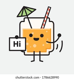 An illustration of Cute Orange Juice Vector Character