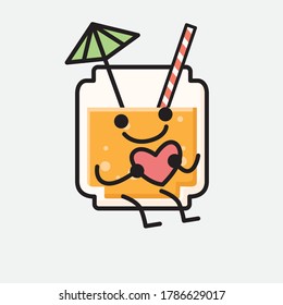 An illustration of Cute Orange Juice Vector Character