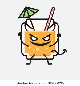 An illustration of Cute Orange Juice Vector Character