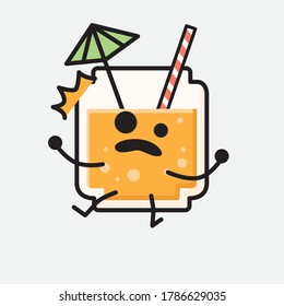 An illustration of Cute Orange Juice Vector Character