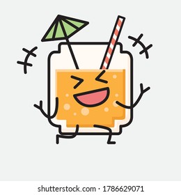 An illustration of Cute Orange Juice Vector Character