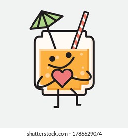 An illustration of Cute Orange Juice Vector Character