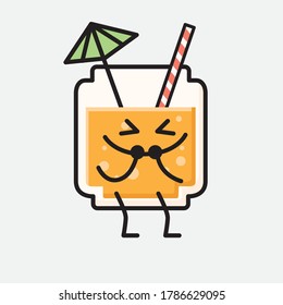 An illustration of Cute Orange Juice Vector Character