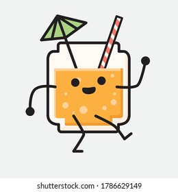 An illustration of Cute Orange Juice Vector Character