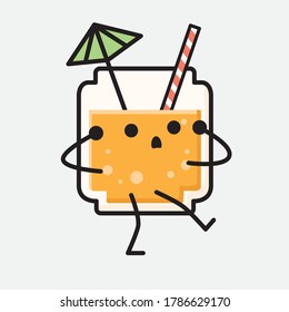 An illustration of Cute Orange Juice Vector Character