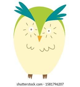 Illustration of cute owl character