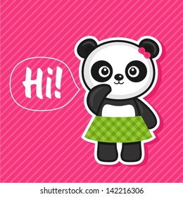 Illustration of cute panda