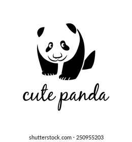 Illustration of cute panda. Vector
