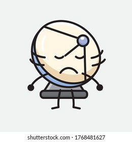 An illustration of Cute Parabolic Antenna Character Vector