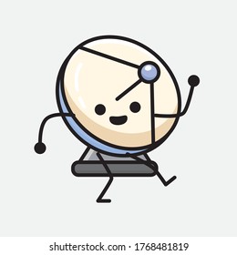 An illustration of Cute Parabolic Antenna Character Vector