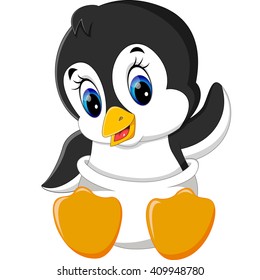 illustration of cute penguin cartoon