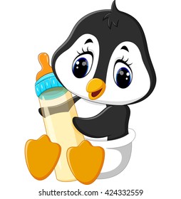 illustration of cute penguin cartoon