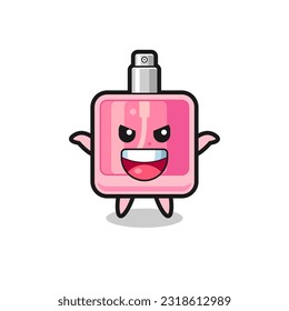the illustration of cute perfume doing scare gesture , cute style design for t shirt, sticker, logo element