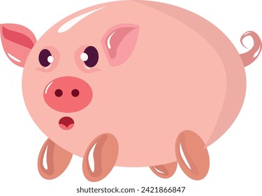 Ilustración de un lindo cerdo