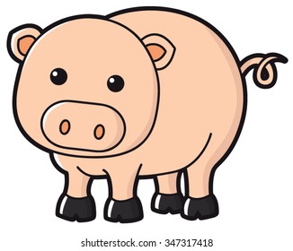 Illustration of cute pig