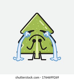 An Illustration of Cute Pine Tree Mascot Vector Character in Flat Design Style