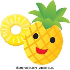 Illustration of the cute pineapple
