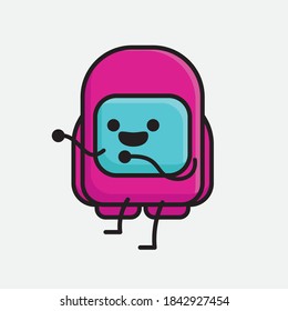An illustration of Cute Pink Astronaut Vector Character