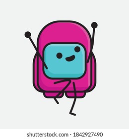 An illustration of Cute Pink Astronaut Vector Character