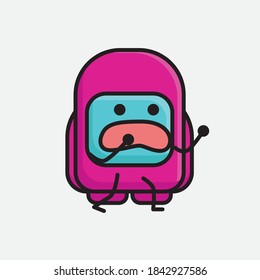 An illustration of Cute Pink Astronaut Vector Character