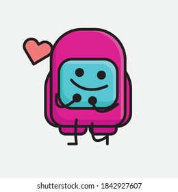 Ilustración del carácter de vector de astronauta rosa puro