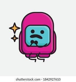 An illustration of Cute Pink Astronaut Vector Character