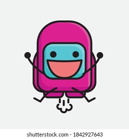 An illustration of Cute Pink Astronaut Vector Character